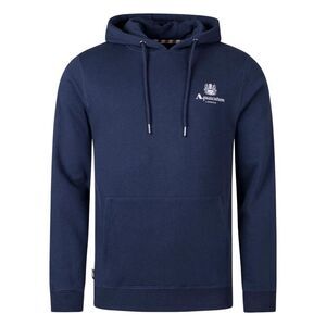 Aquascutum Mens Active Small Logo Hoodie / Navy Blue